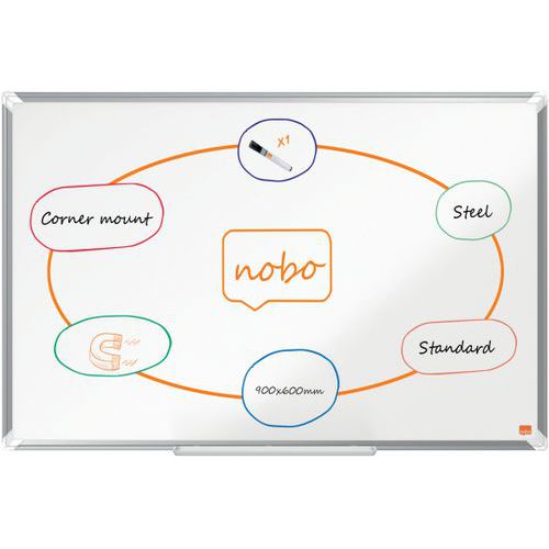 Nobo Tableau blanc acier laqu&eacute; Premium Plus, 900 x 600 mm