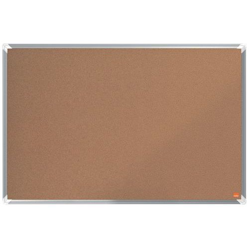 Nobo - Tableau d'affichage liège Premium Plus 900x600 mm - Cadre aluminium - Éco-responsable