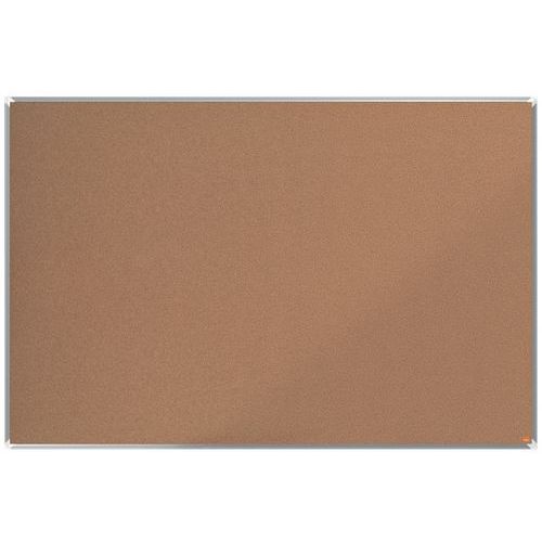 Nobo - Tableau d'affichage en liège 1800x1200 mm - Aluminium, Marron - Éco-responsable, Fixation par les coins