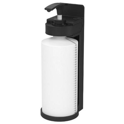 Medial - Distributeur Savon Mural Nenya Noir - Levier Remplissage - 19cm Hauteur - Design Moderne