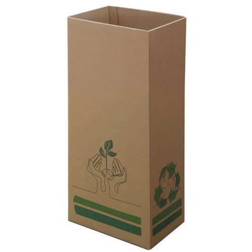 Medial - Corbeille à papier CardBob 40L Marron - Carton recyclable, Tri sélectif, Sans COV