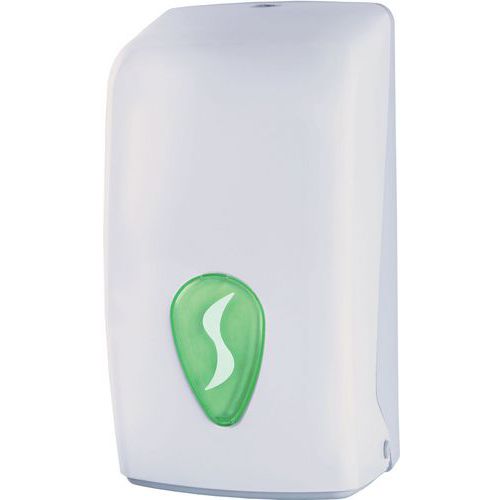 Medial - Distributeur Papier Hygiénique Stileco Blanc - Capacité 500 Rouleaux - Fenêtre de Niveau - 27.7cm Hauteur