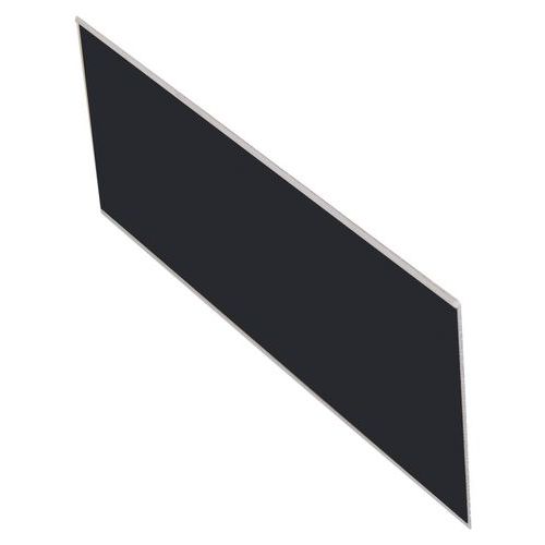 Wattelez - Plaque contremarche aluminium 10 cm x 1,5 m noir - Antidérapant et accessible PMR
