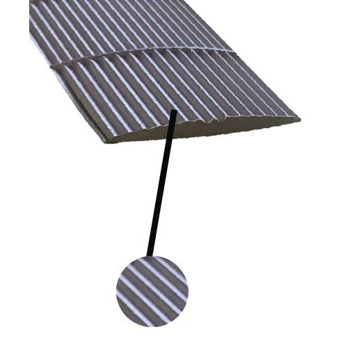 Wattelez - Nez de marche aluminium strié 35mm plat 1.5m argent - Antidérapant, à visser, pour accessibilité