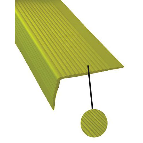 Wattelez - Nez de marche souple à coller - Jaune 3m x 45mm x 75mm - Antidérapant et accessible PMR