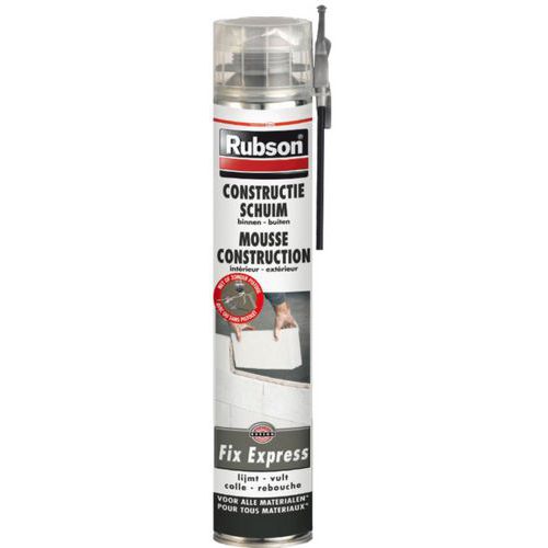 Rubson - Mousse expansive Fix Express - 750 mL - Construction et isolation - Beige
