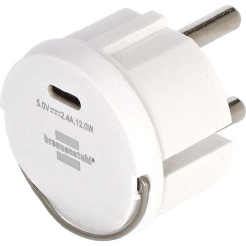 Brennenstuhl - Adaptateur Secteur USB-C 2.4A - 230V - Charge Rapide et Fiable