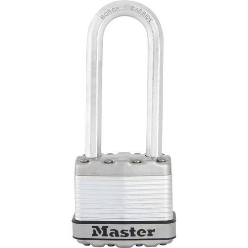 Master Lock - Cadenas Excell Acier Laminé 45mm - Anse 64mm - 4 Clés Incluses - Gris - Haute Sécurité