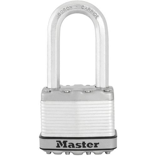 Master Lock - Cadenas Excell Acier Laminé 52mm - Anse 9mm 51mm - 4 Clés Incluses - Gris