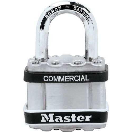 Master Lock - Cadenas à clés en acier laminé - 44 mm - Protection Inox - Serrurerie et condamnation