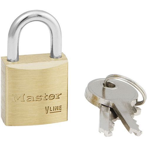 Master Lock - Cadenas à clés s'entrouvant laiton 20mm - 2 clés incluses - Sécurité durable