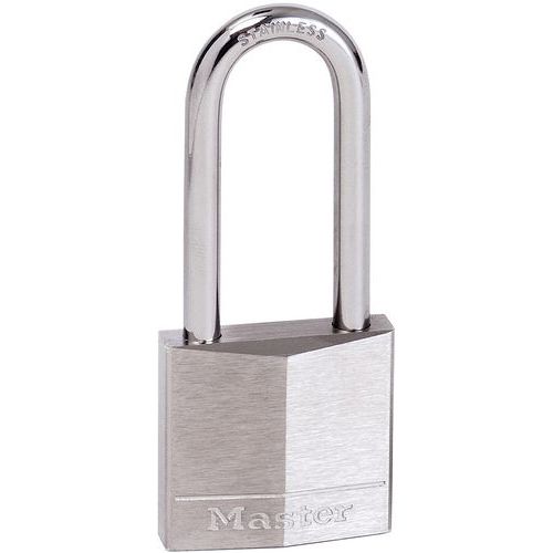 Master Lock - Cadenas Laiton Nickelé 40mm - Anse 52mm - 5 Goupilles - Haute Sécurité