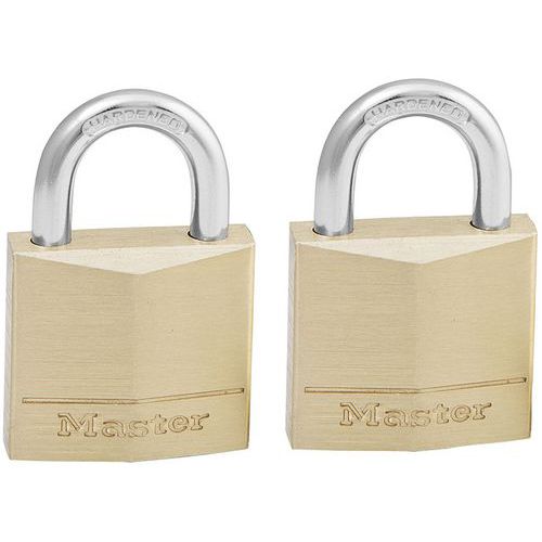 Master Lock - Cadenas à clés laiton massif - Largeur 30 mm - Anse acier 5 mm - Doré - Garantie à vie