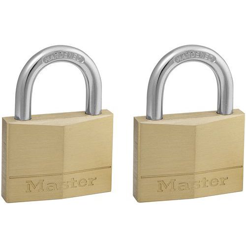 Master Lock - Cadenas à clés laiton massif - 50 mm - Anse acier 7 mm - Durable et sécurisé