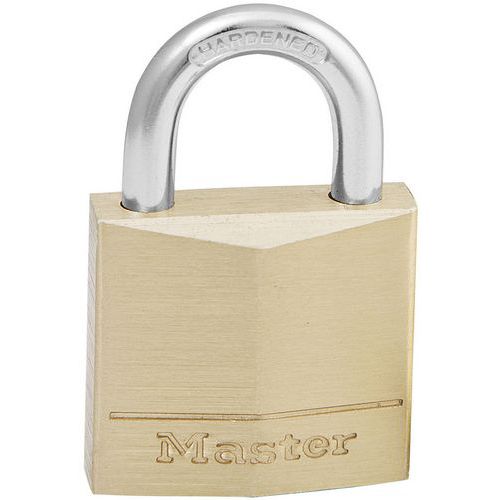 Master Lock - Cadenas à clés laiton massif - Largeur 30mm - Anse 5mm - Sécurité durable