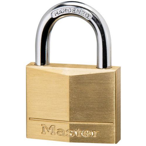 Master Lock - Cadenas à clés Laiton Massif - 40mm - Anse 6mm - Durable et Sécurisé