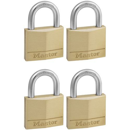 Master Lock - Cadenas Laiton Massif 40mm - Anse Acier 6mm - Sécurité Durable Or