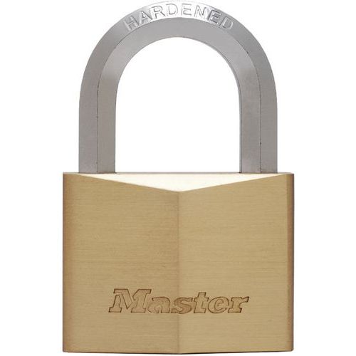 Master Lock - Cadenas à clés réversibles no1145 - Laiton Doré 23mm - 4 Clés Incluses - Sécurité Fiable