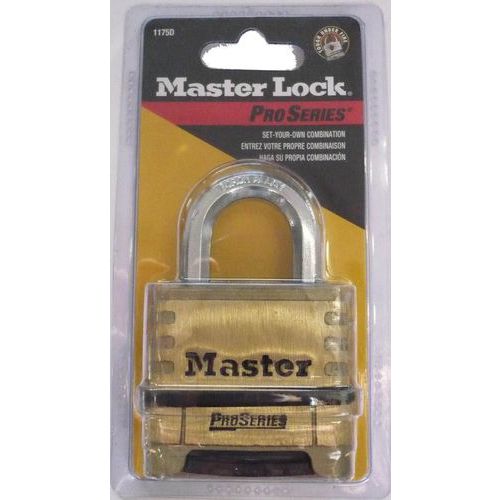 Master Lock - Cadenas à combinaison ProSeries Laiton - Anse 10 mm Acier - 4 molettes - Haute sécurité
