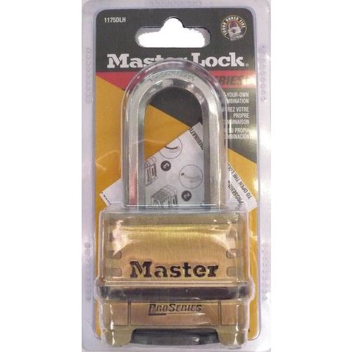 Master Lock - Cadenas à combinaison ProSeries Laiton - Anse 52 mm - 4 molettes - Haute sécurité