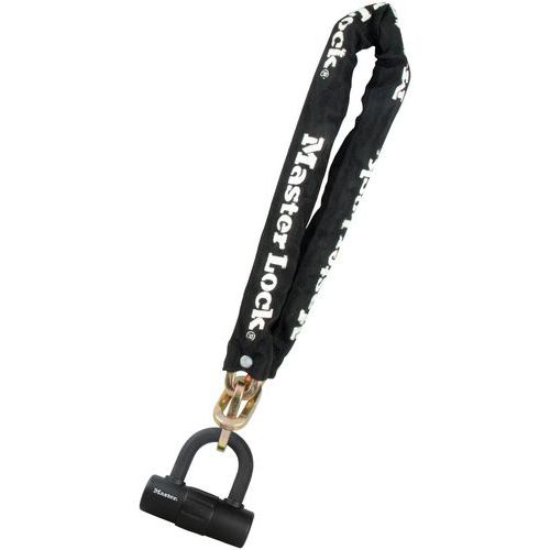 Master Lock - Chaîne et mini U à clés - L 90 cm, Ø 10 mm - Sécurité Robuste, Garantie à vie
