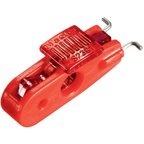 Master Lock - Bloque disjoncteur no2391 - Rouge - Ø 13 mm - TPE - Sécurité durable