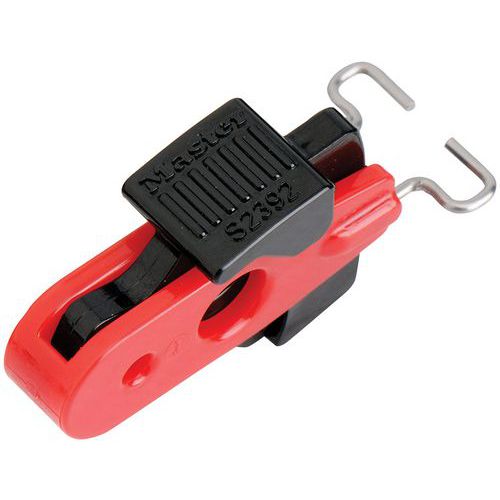 Master Lock - Bloque disjoncteur no2392 - Rouge - Ø 13 mm - TPE - Sécurité durable