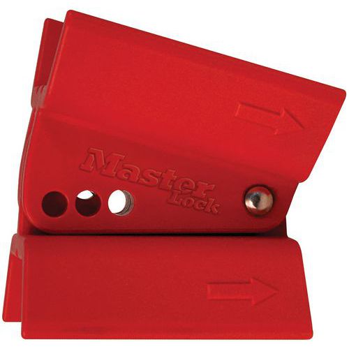 Master Lock - Bloque vannes papillon - Rouge - Aluminium - Serrurerie et condamnation - Garantie à vie