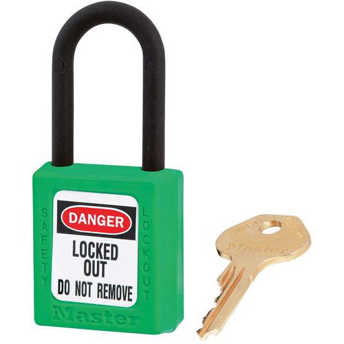 Master Lock - Cadenas de consignation - Anse nylon diélectrique - Vert - Sécurité et Isolation