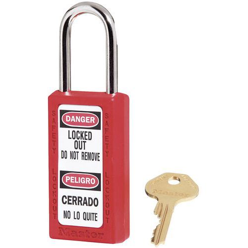 Lot de 6 - Cadenas De Consignation Corps Haut - Anse Acier - Rouge