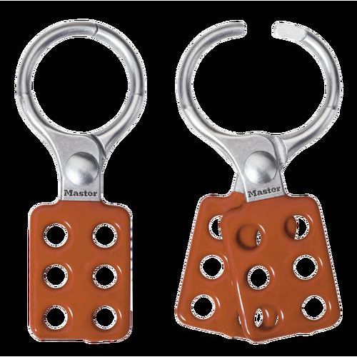 Master Lock - Crochet de consignation de groupe n°417 Rouge Aluminium - Anse 7mm Acier - Lot de 12 pièces - Sécurité Durable