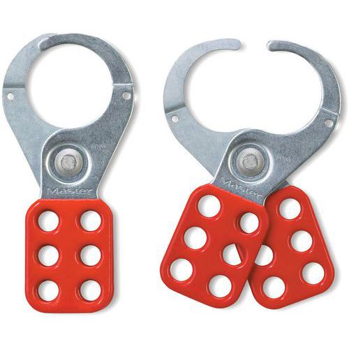 Master Lock - Crochet de consignation groupe 421 Rouge - Anse 7mm - Acier - Sécurité renforcée