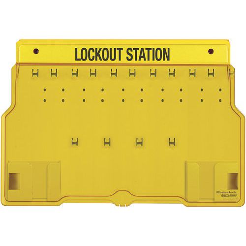 Master Lock - Station de consignation n°1483 - Jaune - Polycarbonate - 10 clés - Largeur 558mm