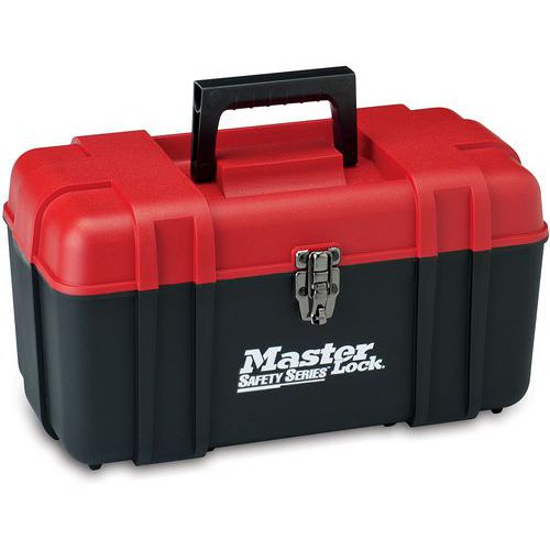 Master Lock - Boîte à outils de consignation no1017 - Noir - Acier - 4 clés - Garantie à vie