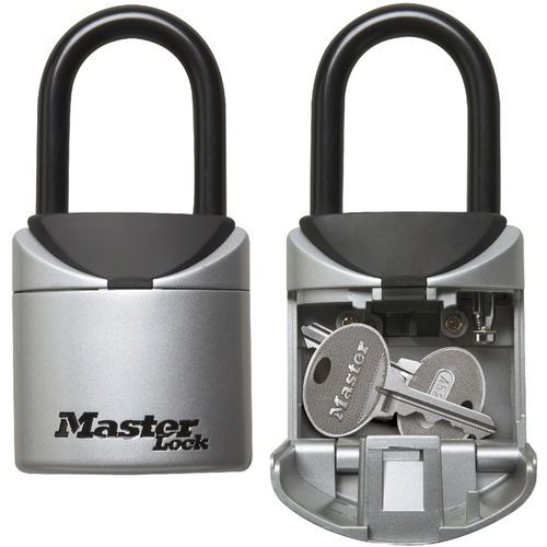 Master Lock - Boîte à clés à combinaison no5406 - Aluminium Noir/Gris - 130x70mm - Sécurité Fiable
