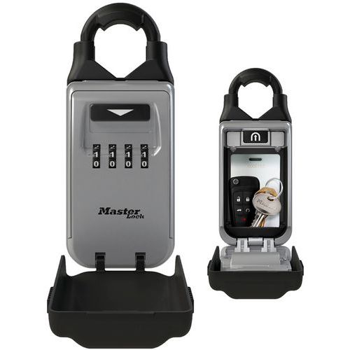 Master Lock - Boîte à clés à combinaison no5420 - Aluminium Noir/Gris - Sécurité Durable