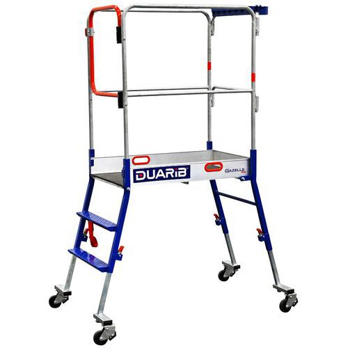 Duarib - Plateforme roulante Gazelle RS PIRL - Acier Galvanisé - 2.8m Hauteur Travail - Charge 150kg - NF