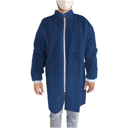 OneProtek - Blouse jetable XXL bleue en polypropylène - Lot de 10 - Protection corps EPI