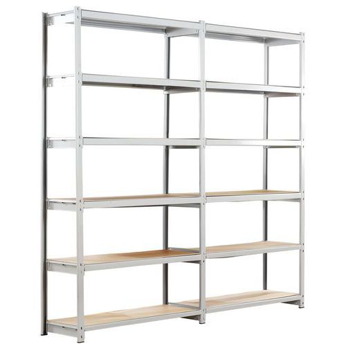 Paperflow - Rayonnage Bureau Tubulaire Dossiers Suspendus Départ 100cm Gris Clair 6 Tablettes 180kg/tablette