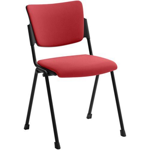 Chaise Campus À 4 Pieds En Tissu Pour Visiteur - Rouge