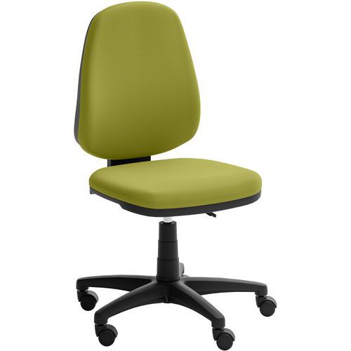 Fauteuil De Bureau Bas En Tissu Avec Accoudoirs Open - Vert