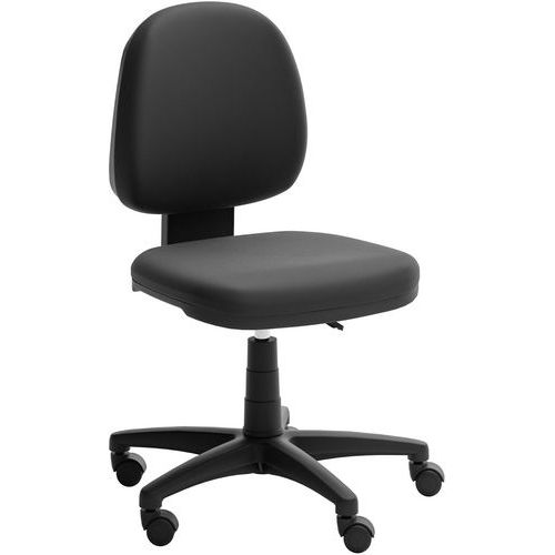 Quadrifoglio - Fauteuil de bureau Open Éco-cuir Noir - Télétravail - Ergonomique - 110kg max