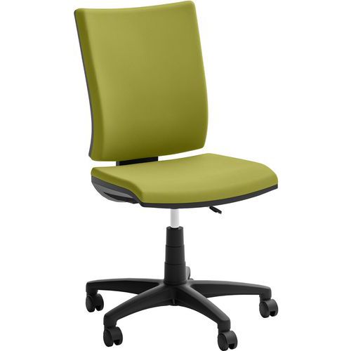 Fauteuil Bureau Haut En Tissu Avec Accoudoirs Optima - Vert