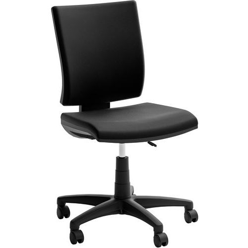 Siège De Bureau Bas En Tissu Auto-ajustable Optima - Noir