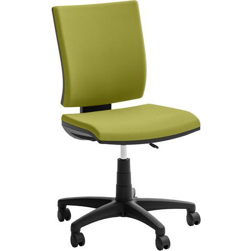 Siège De Bureau Bas En Tissu Auto-ajustable Optima - Vert