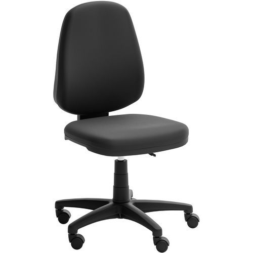 Quadrifoglio - Siège de bureau bas Open - Éco-cuir Noir - Télétravail - Confort Ergonomique