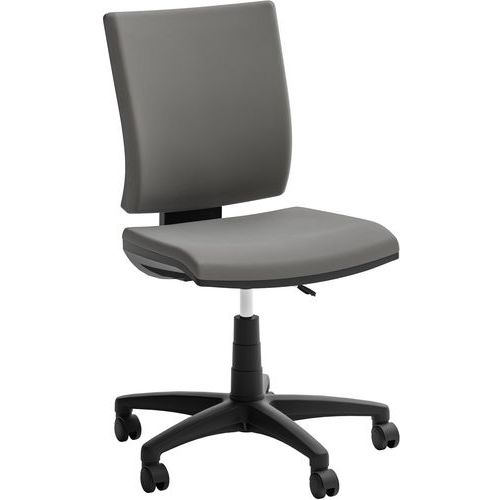 Siège De Bureau Bas Optima - Revêtement Écocuir - Gris