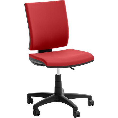 Siège De Bureau Bas Optima - Revêtement Tissu - Rouge