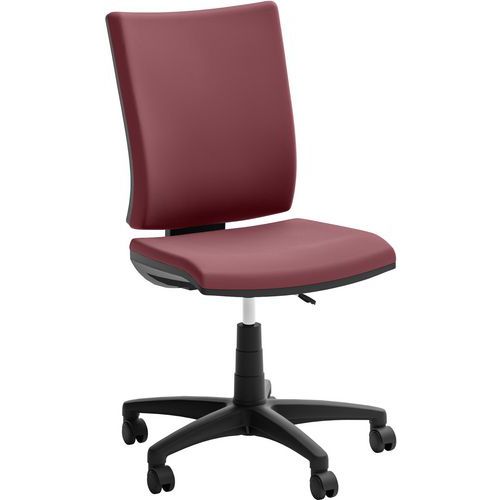 Siège Bureau Haut En Écocuir Auto-ajustable Optima-bordeaux