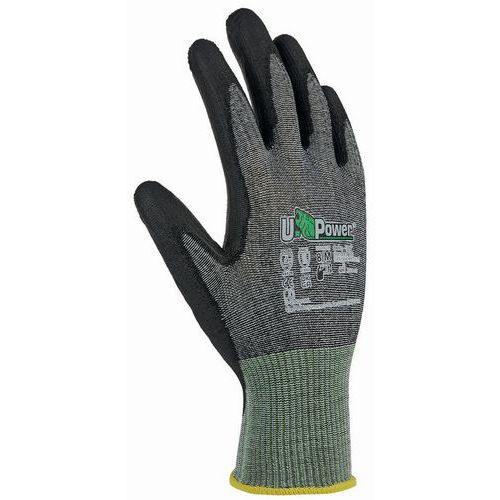 U Power - Gants anticoupure TANGO CUT C T9 - Niveau C - Enduction PU Paume - Taille 9 - Gris/Jaune